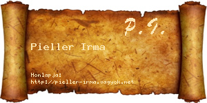 Pieller Irma névjegykártya